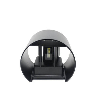 Applique Parete Nero 28led 12w Ip55 Luce Fredda 6500k Calda 3000k Up & Down Es44  -bianco Freddo      -