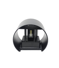 Applique Parete Nero 28led 12w Ip55 Luce Fredda 6500k Calda 3000k Up & Down Es44         