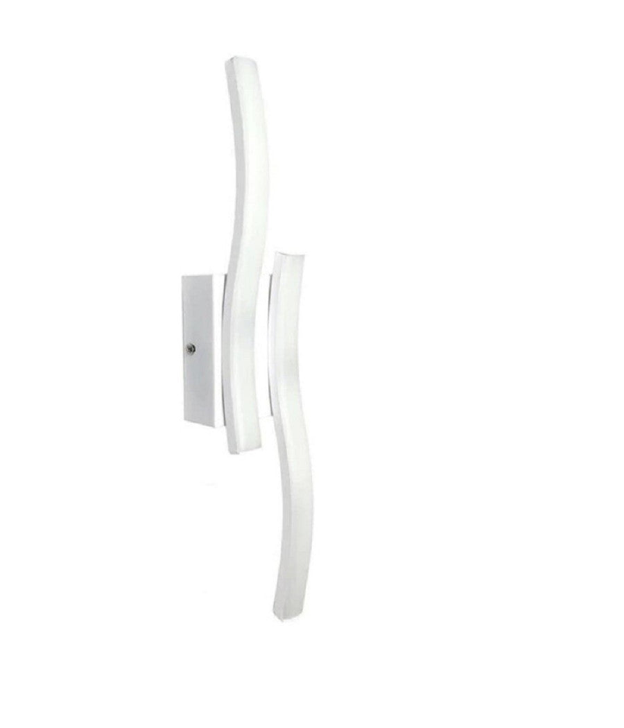 Applique Parete Onda 10w Plafoniera Moderno Bianco Luce Fredda Naturale Calda E26         