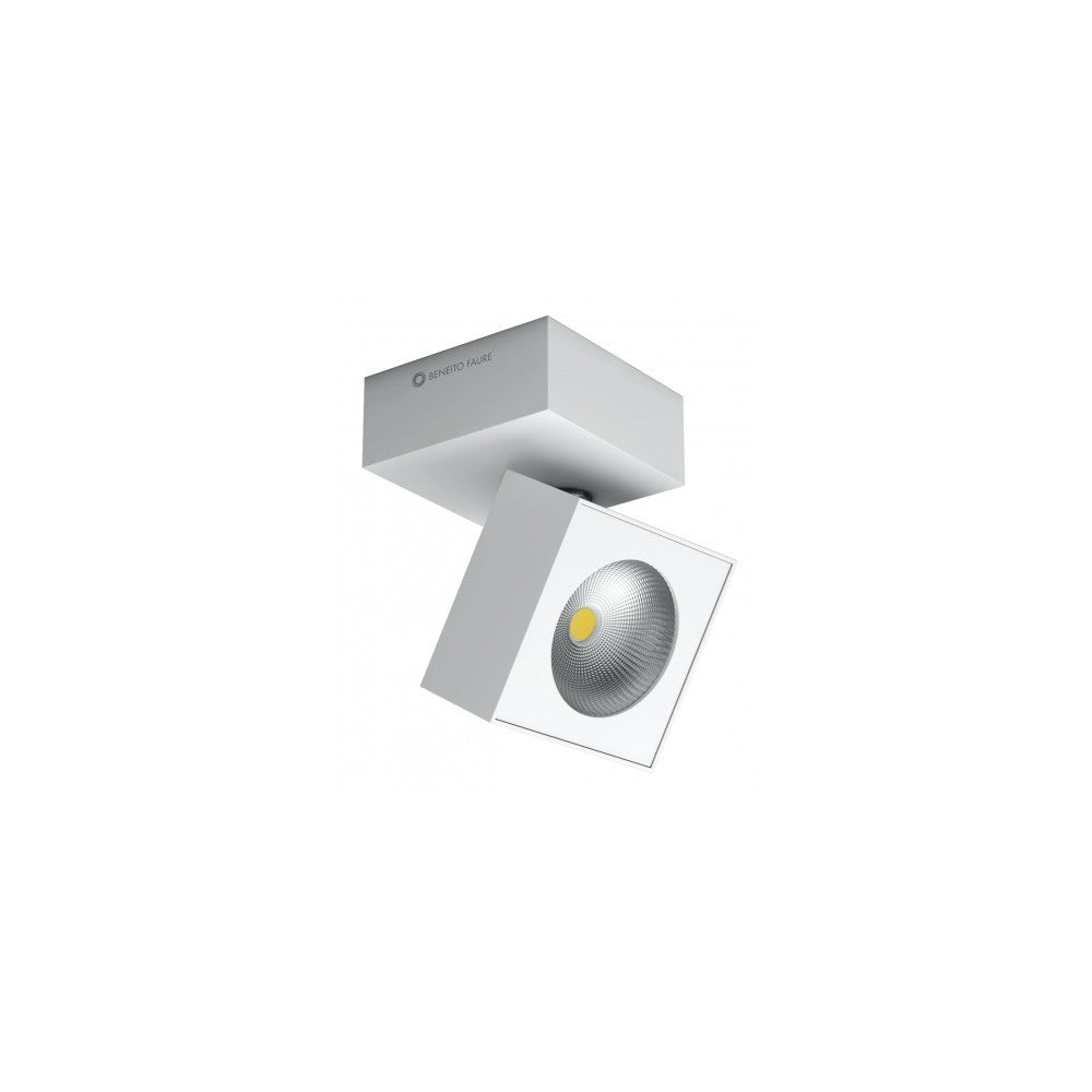 Applique Rubyc Tricolore da 14w a led orientabile quadrata bianca