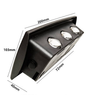 Applique Segnapasso Da Esterno A Parete Energia Solare Pannello Up And Down 6led         