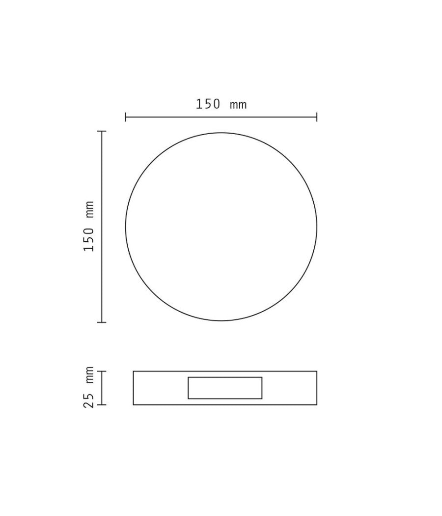Applique Slim Tonda Con Biemissione Luminosa 6w Luce 6500k 4000k 3000k Xc-9045         