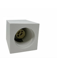 Applique Soffitto Portafaretto In Gesso A Cubo Verniciabile Attacco Gu10 Gs-c14         