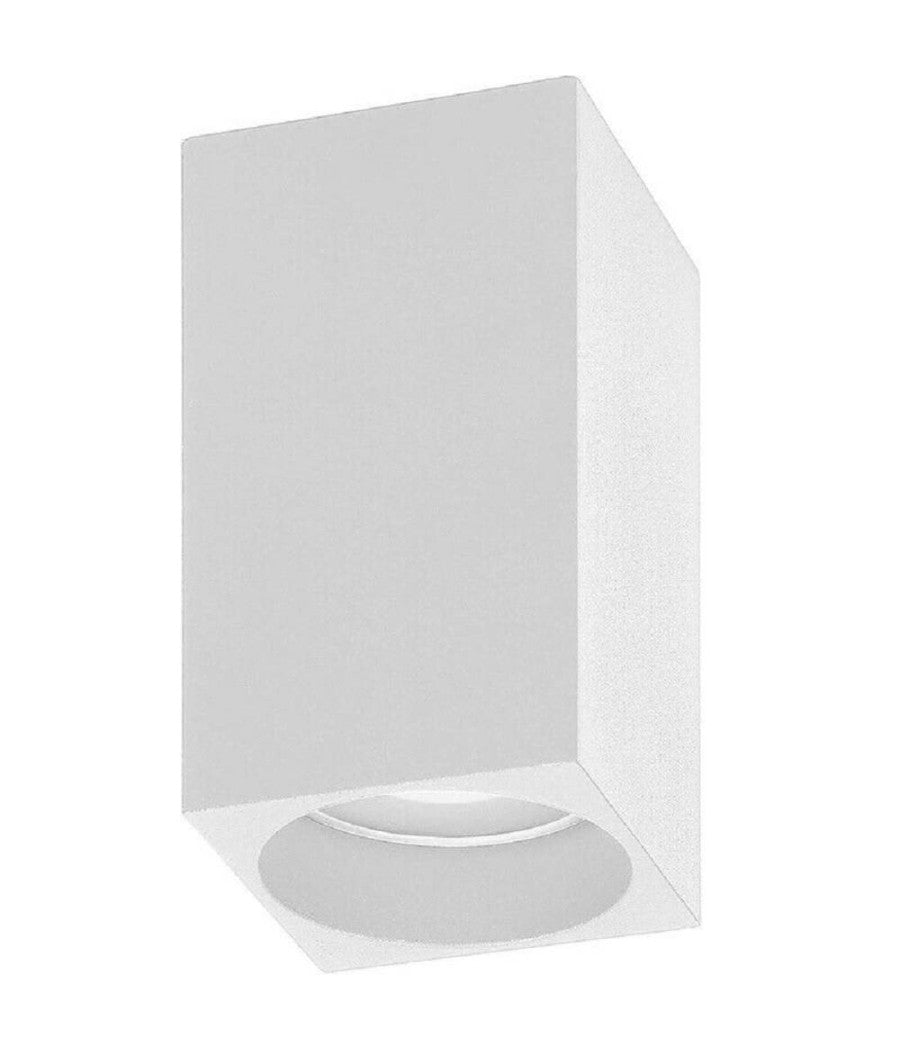 Applique Soffitto Portafaretto In Gesso A Cubo Verniciabile Attacco Gu10 Gs-c14         