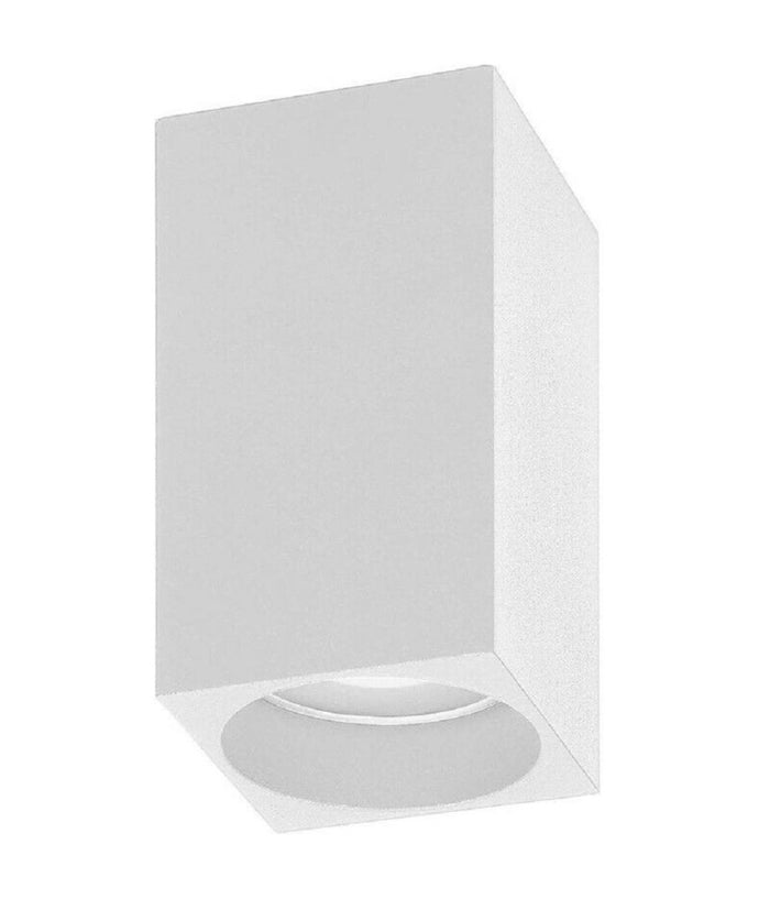 Applique Soffitto Portafaretto In Gesso A Cubo Verniciabile Attacco Gu10 Gs-c14         