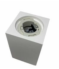 Applique Soffitto Portafaretto In Gesso A Cubo Verniciabile Attacco Gu10 Gs-c14         