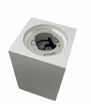 Applique Soffitto Portafaretto In Gesso A Cubo Verniciabile Attacco Gu10 Gs-c14         