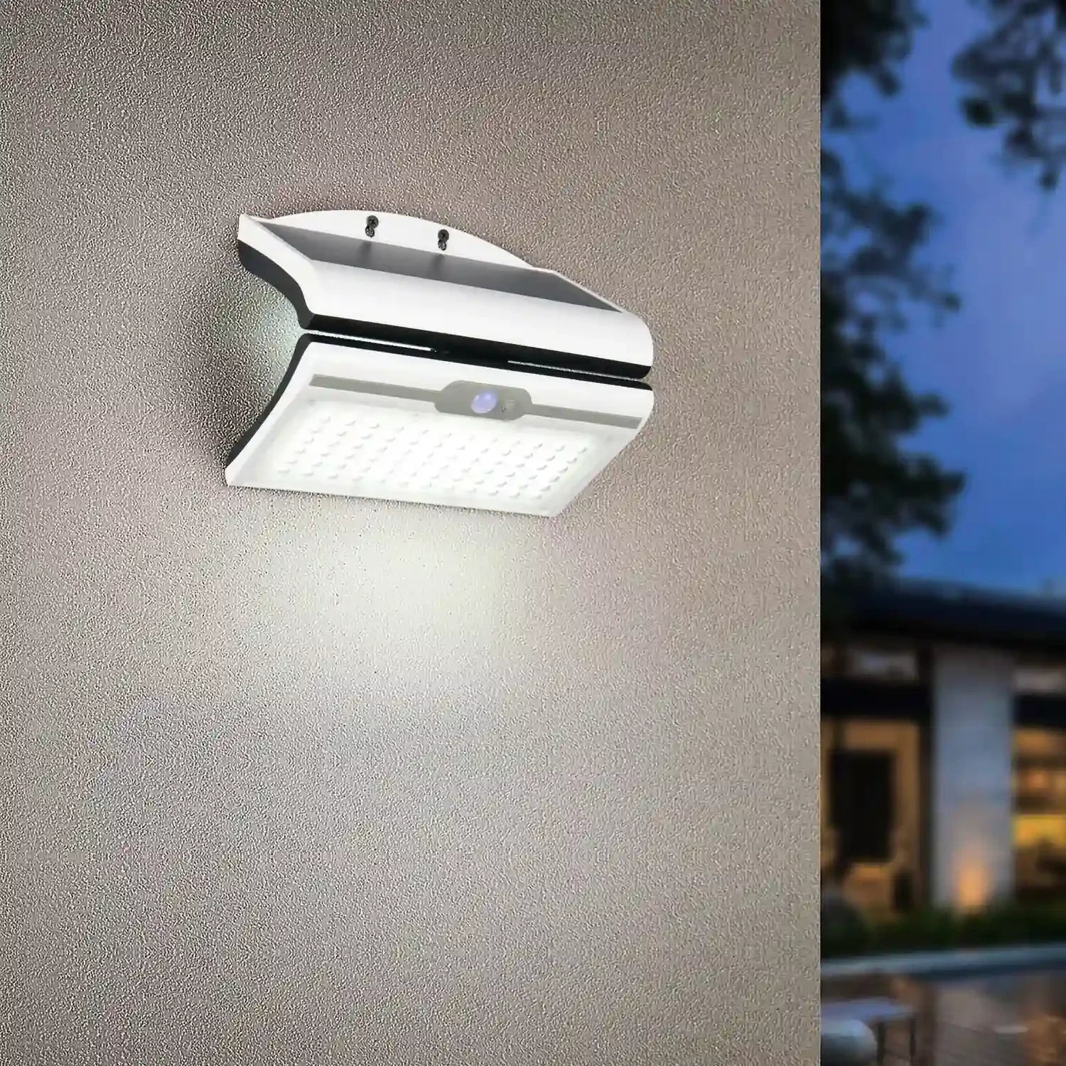 LÚZETE - APPLIQUE SOLARE ESTERNO 5W 4000K SENSOR BASCULANTE IP44 MACADAMIA