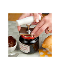 Apribarattolo Apri Barattolo Barattoli Universale In Acciaio Inox Manico A T         