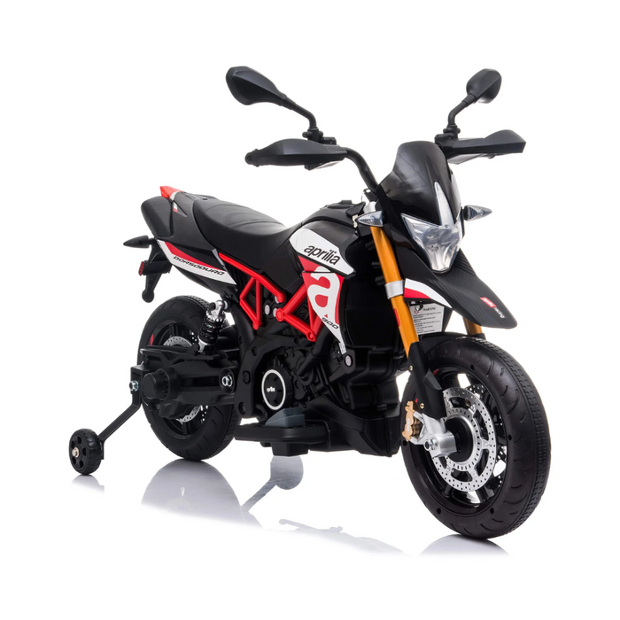 Moto Elettrica per Bambini Aprilia Racing Dorsoduro 12V Ruote in EVA-Rosso