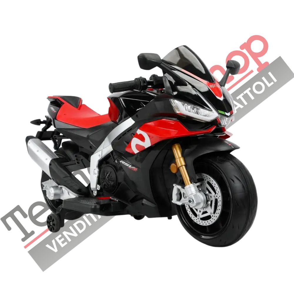 Moto Elettrica per Bambini Aprilia Racing RSV4 Small 12V-Nero