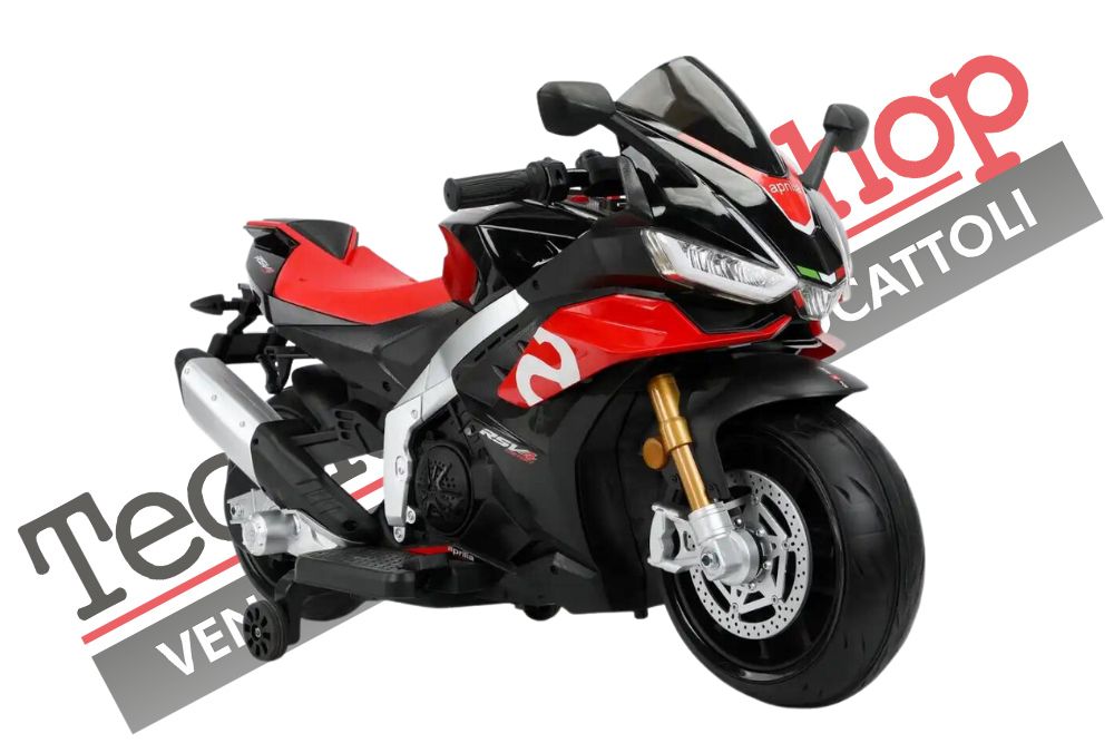 Moto Elettrica per Bambini Aprilia Racing RSV4 Small 12V-Nero