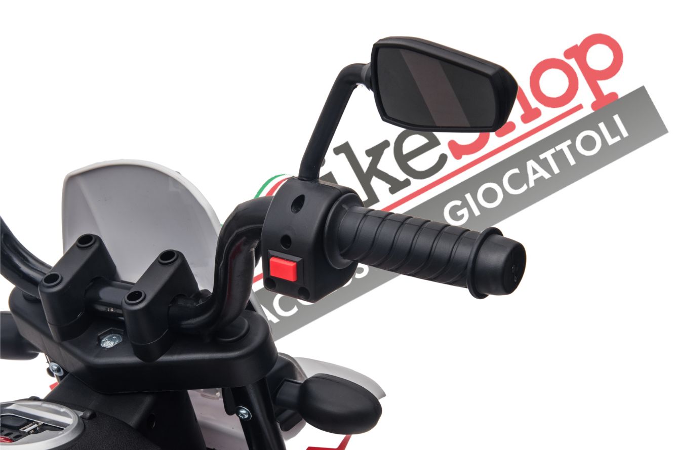 Moto Elettrica per Bambini Aprilia Racing RX125 12V Ruote in EVA-Bianco