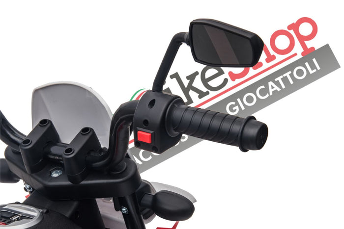 Moto Elettrica per Bambini Aprilia Racing RX125 12V Ruote in EVA-Bianco