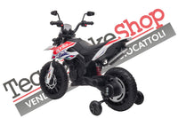 Moto Elettrica per Bambini Aprilia Racing RX125 12V Ruote in EVA-Bianco