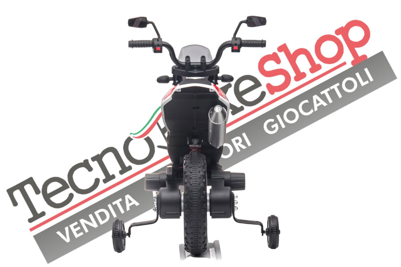 Moto Elettrica per Bambini Aprilia Racing RX125 12V Ruote in EVA-Bianco