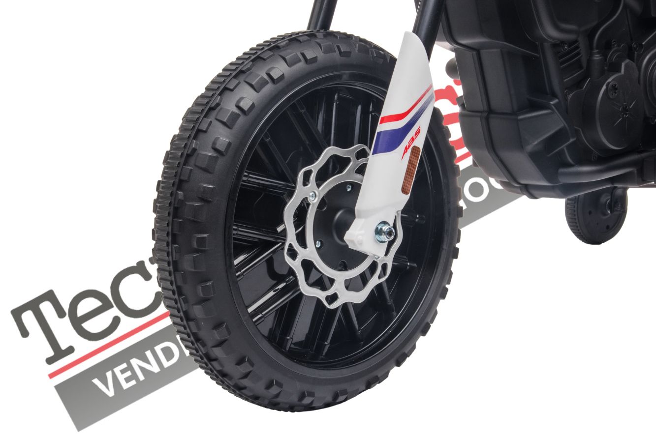 Moto Elettrica per Bambini Aprilia Racing RX125 12V Ruote in EVA-Bianco