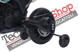 Moto Elettrica per Bambini Aprilia Racing RX125 12V Ruote in EVA-Bianco