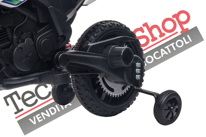 Moto Elettrica per Bambini Aprilia Racing RX125 12V Ruote in EVA-Bianco