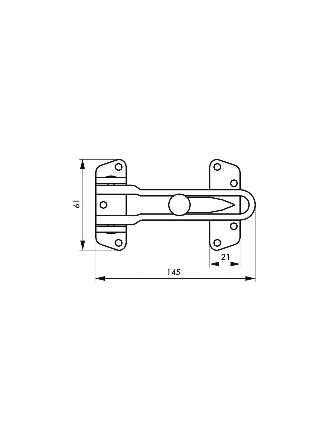 Apriporta a sovrapposizione, nichel satinato - Serrurerie de Picardie