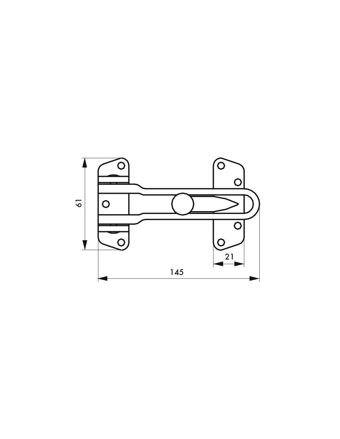 Apriporta d'ingresso, nichel satinato - Serrurerie de Picardie