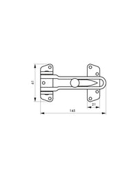 Apriporta di sicurezza per porta d'ingresso, a leva 145mm, nichelato - THIRARD
