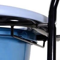 Sedia WC Pieghevole con Vaso Rimovibile per Anziani e Disabili in Tubi di Ferro e Plastica 52 x 50 x 75cm