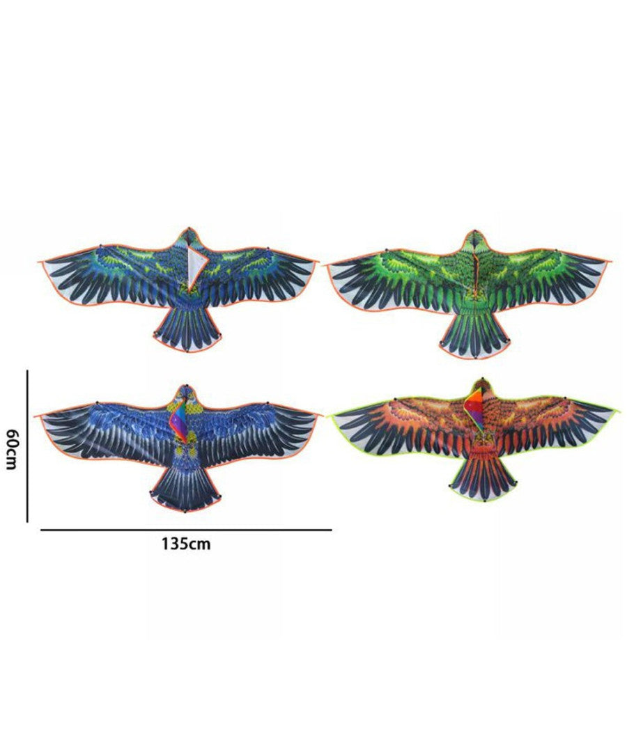 Aquilone Aquila Gioco Esterno Spiaggia Facile Da Pilotare Vari Colori 135x60 Cm         