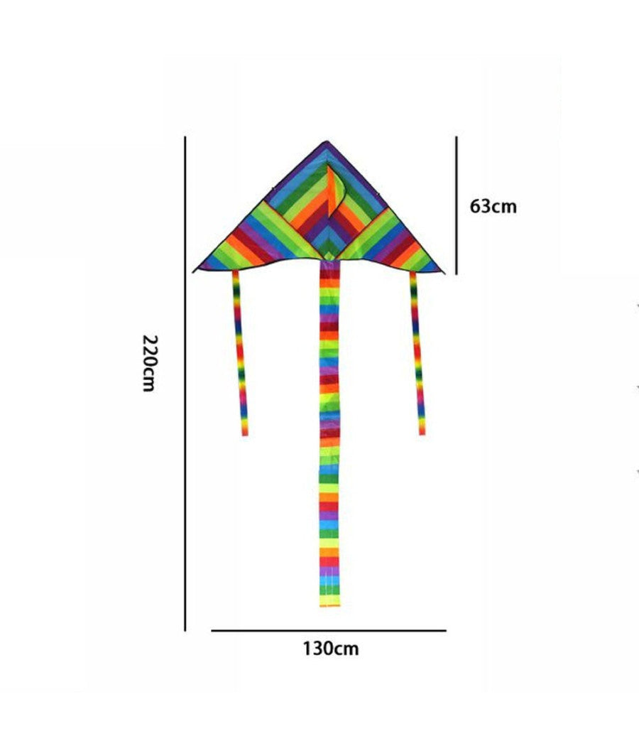 Aquilone Arcobaleno Coda Lunga Gioco Esterno Spiaggia Super Facile Da Pilotare         