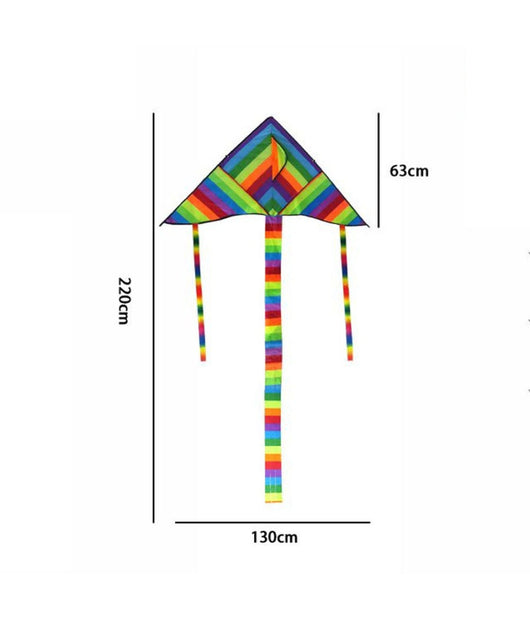 Aquilone Arcobaleno Coda Lunga Gioco Esterno Spiaggia Super Facile Da Pilotare         
