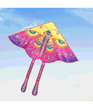 Aquilone Farfalla Gioco Esterno Spiaggia Facile Da Pilotare Vari Colori 140x130         