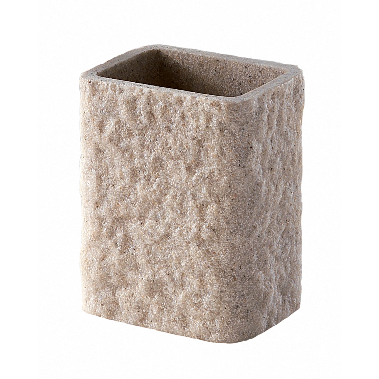Portaspazzolini d’appoggio in resina e sabbia AR98 Gedy serie ARIES Beige