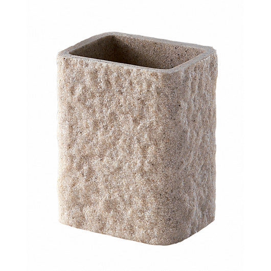 Portaspazzolini d’appoggio in resina e sabbia AR98 Gedy serie ARIES Beige