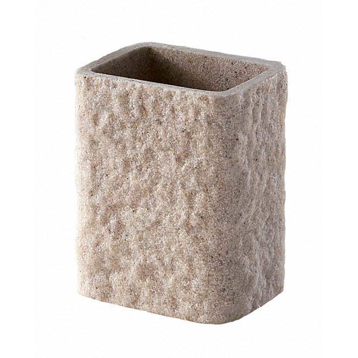 Portaspazzolini d’appoggio in resina e sabbia AR98 Gedy serie ARIES Beige