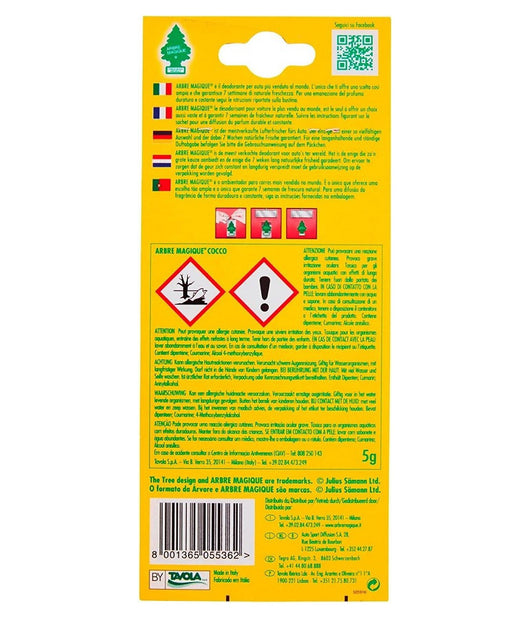 Arbre Magique Mono Profumatore Per Auto Profumazione Fragranza Bubble Gum Dolce         