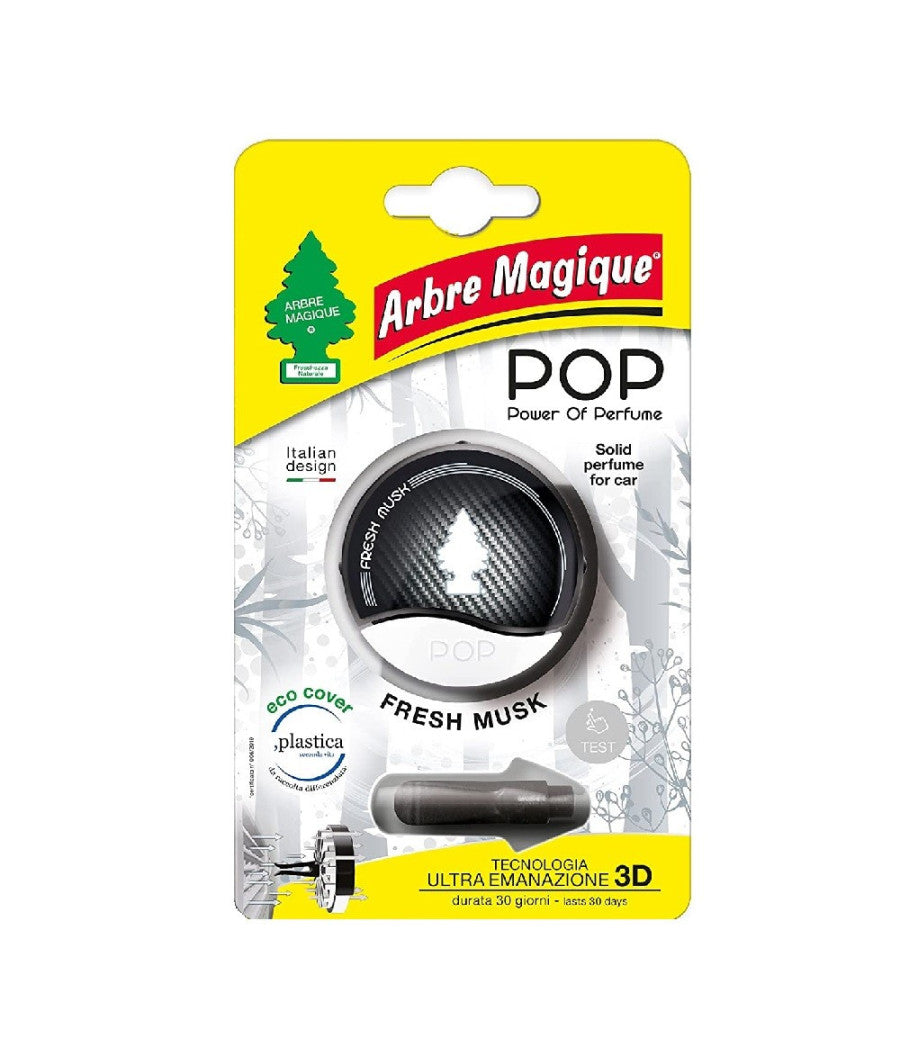 Arbre Magique Pop Deodorante Per Auto Profumazione Fresh Musk Muschio Fresco         