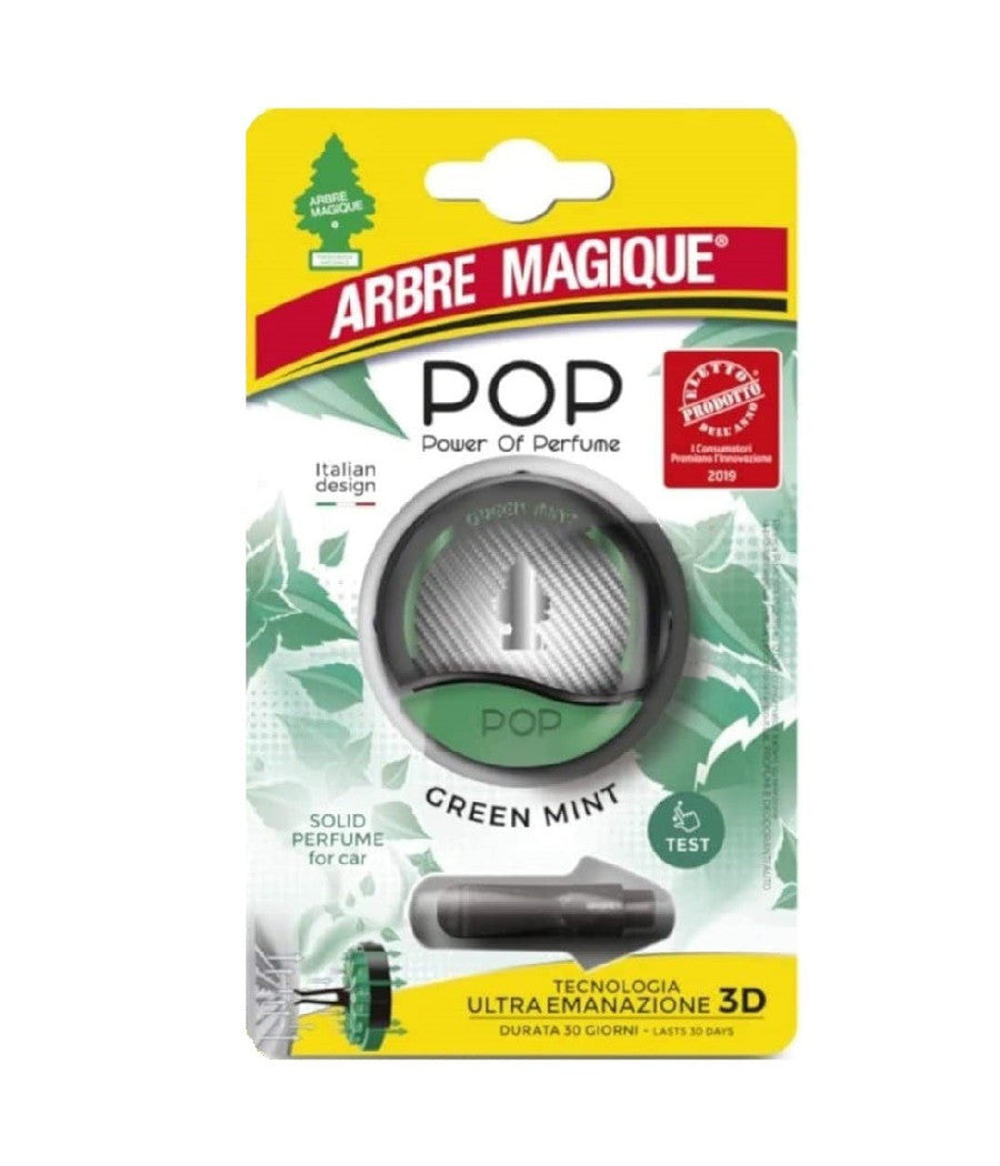 Trade Shop - Arbre Magique Pop Profumatore Deodorante Auto Profumazione Green Mint Menta Verde -
