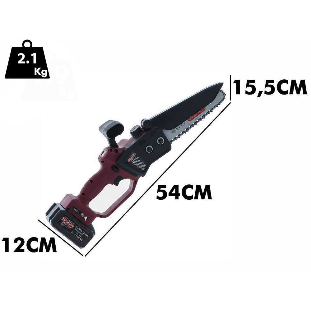 POTATORE SEGHETTO MOTOSEGA A BATTERIA 21V+2 BATT. 4Ah 20cm Ø160mm PE01X ARCHMAN
