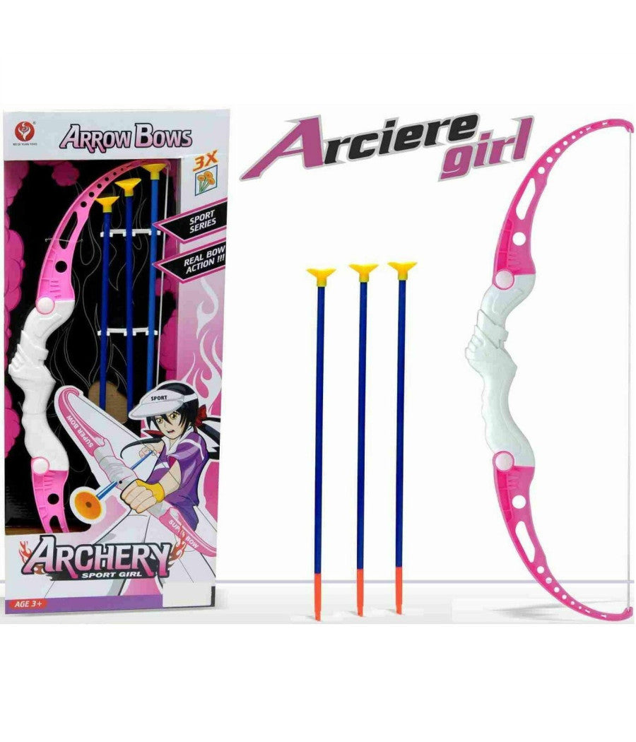 Arciere Girl Arco Con 3 Frecce Giocattolo Gioco Bambine         