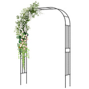 Arco da giardino con graticcio per piante rampicanti-Arco metallico da esterno 153 cm x 240 cm