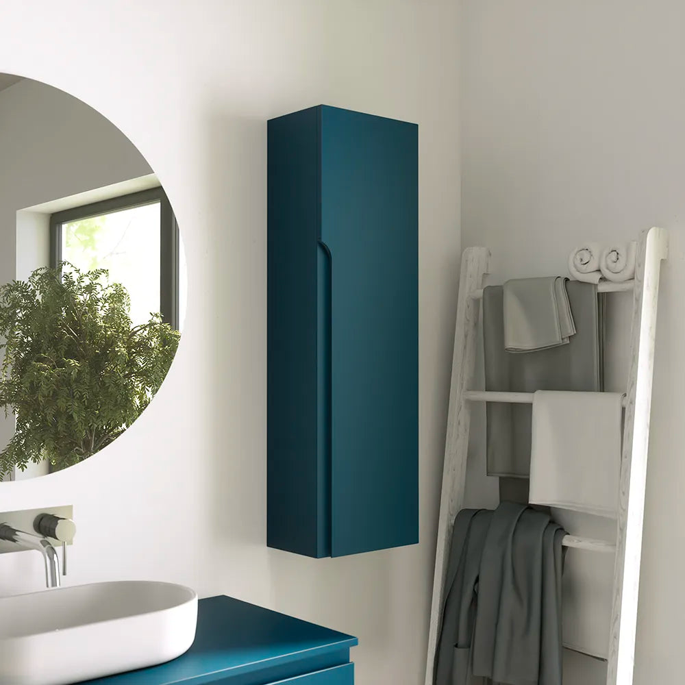 Colonna bagno sospesa altezza 100cm blu zaffiro reversibile | Ardenne