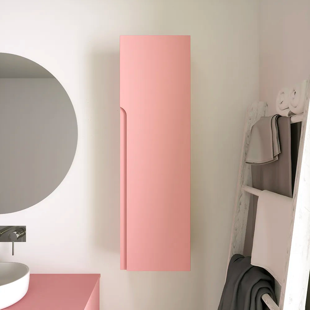 Colonna bagno sospesa altezza 100cm rosa cipria reversibile | Ardenne