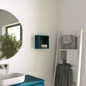 Pensile bagno sospeso a giorno 25x25cm color blu zaffiro | Ardenne