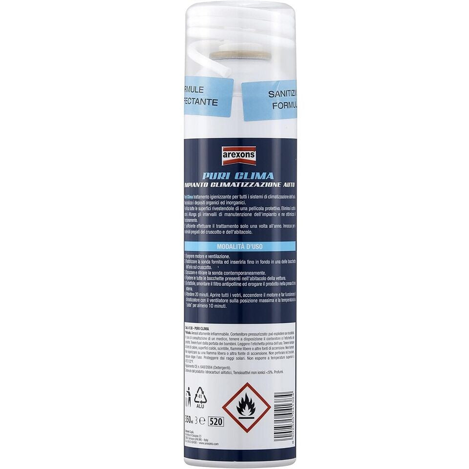 Arexons Puri Clima; Trattamento Auto Per Sistemi Di Climatizzazione 350ml