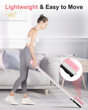 Tapis roulant 1-8km/h - RATTANTREE - Walking pad, Tapis roulant elettrico, display LED, Carico massimo di 120 kg, Rosa