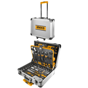 Set completo 147 utensili professionali in valigetta alluminio ruote ingco