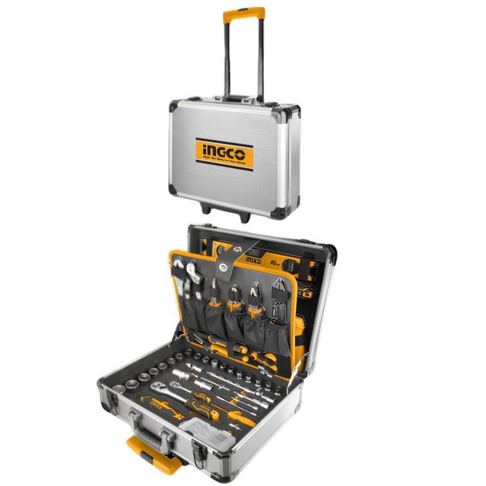 Set completo 147 utensili professionali in valigetta alluminio ruote ingco