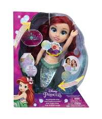 Ariel Principessa Disney Bambola 35cm Parlante Musicale, Glitter, Si Illumina         