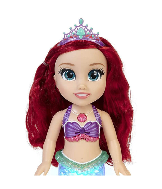 Ariel Principessa Disney Bambola 35cm Parlante Musicale, Glitter, Si Illumina         