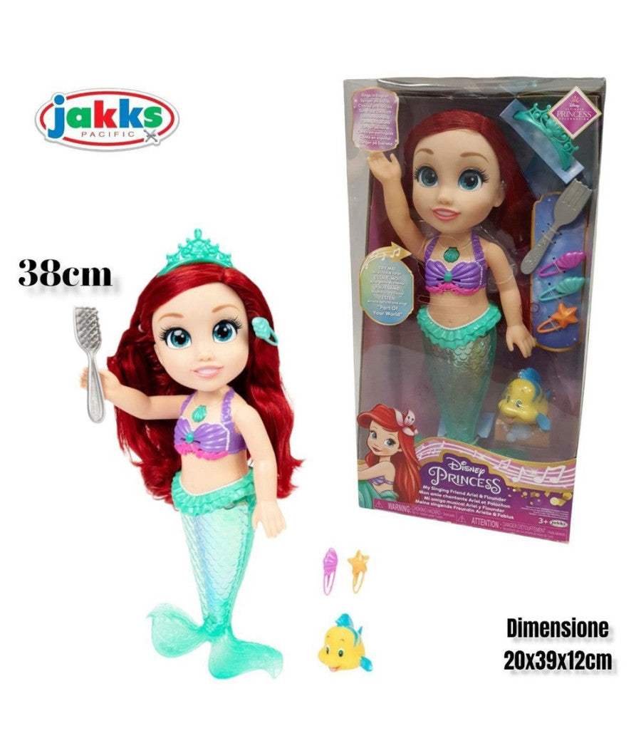 Ariel Principessa Sirena Disney La Mia Amica Cantante Parla, Canta Con Accessori         